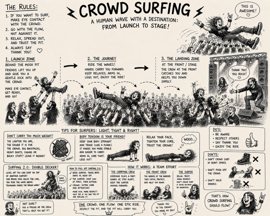 Crowd Surfing - image generated with ChatGPT